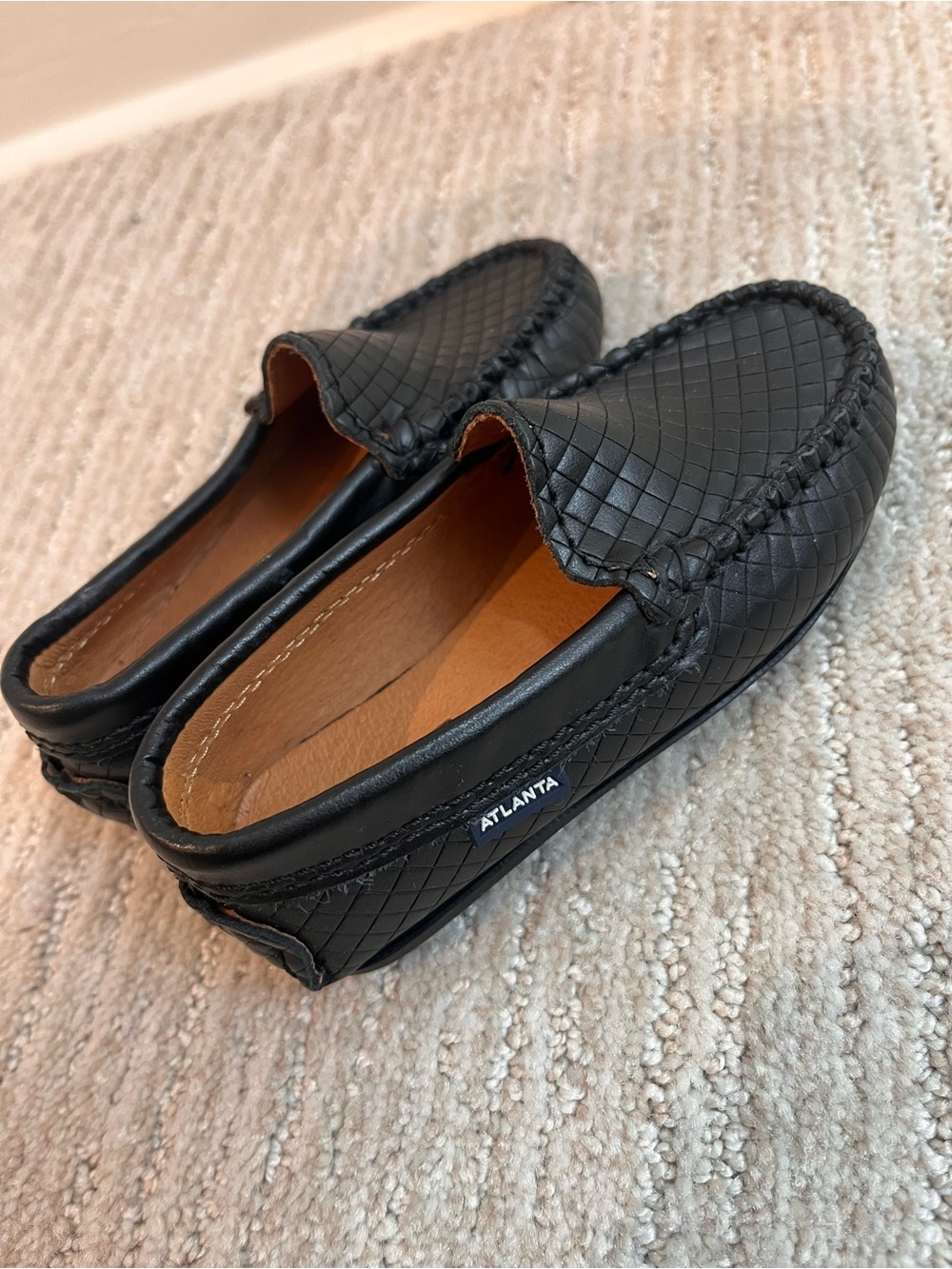 Kids Black Moccasin Loafers - Slip-On Comfort